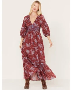 Free People Women's Golden Hour Floral Print Maxi Dress