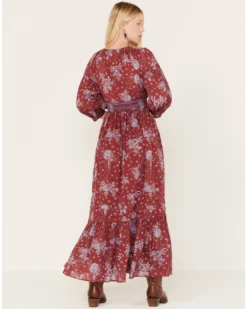 Free People Women's Golden Hour Floral Print Maxi Dress 7 Free People Women's Golden Hour Floral Print Maxi Dress -Cowgirl Edge Sales 2000385491 646 P4
