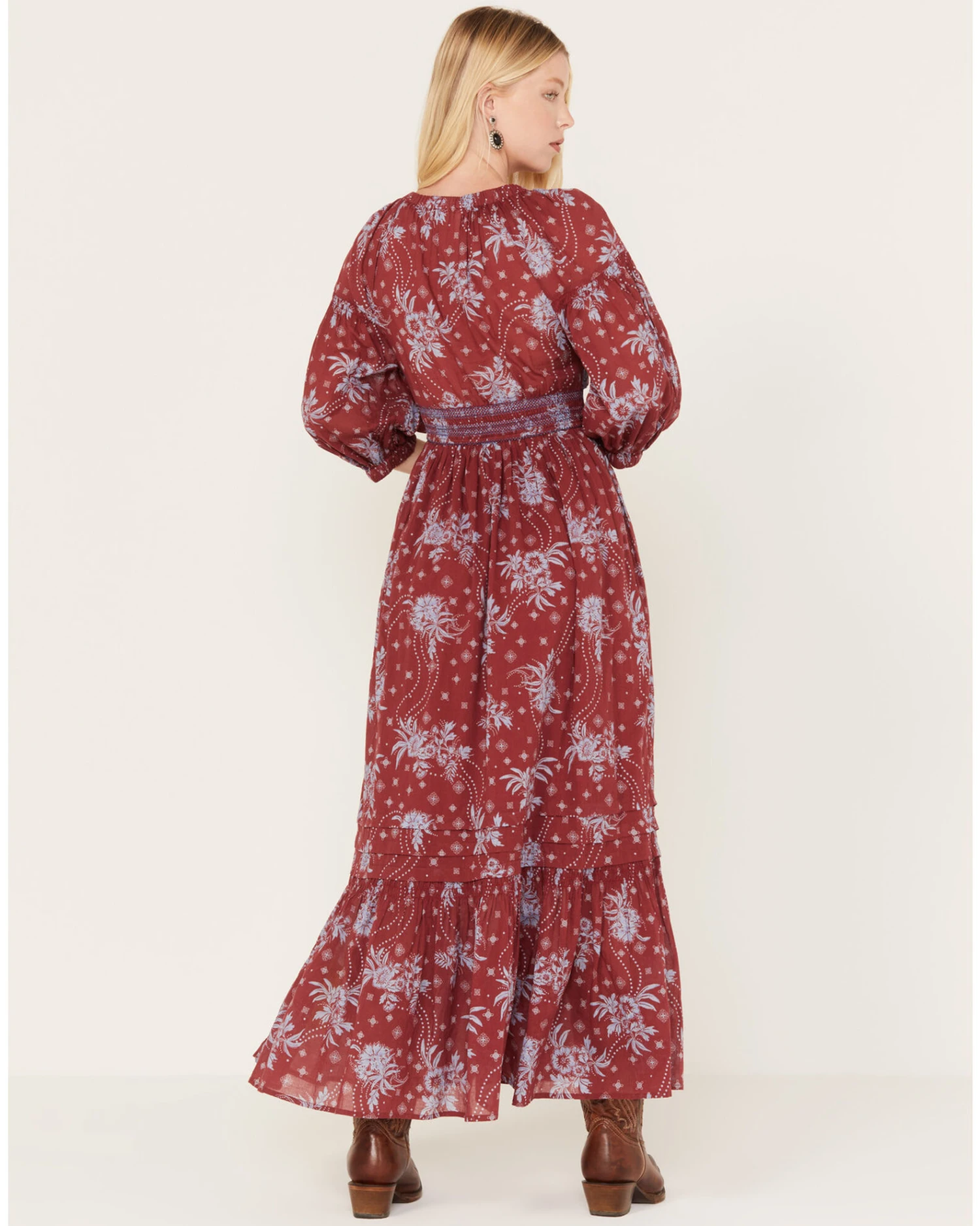 Free People Women's Golden Hour Floral Print Maxi Dress 4 Free People Women's Golden Hour Floral Print Maxi Dress - Image 4