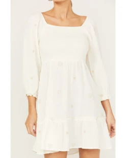 Jolt Women's Long Sleeve Smocked Dress -Cowgirl Edge Sales 2000385632 103 P3