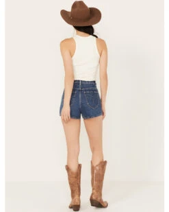 Rolla's Women's Medium Wash High Rise Denim Shorts 6 Rolla's Women's Medium Wash High Rise Denim Shorts -Cowgirl Edge Sales 2000386544 414 P3