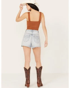 Rolla's Women's Mirage High Rise Light Wash Denim Short -Cowgirl Edge Sales 2000386548 412 P4