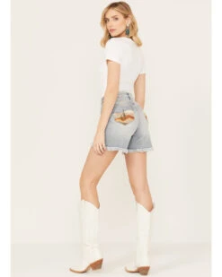 Driftwood Women's Desperado Light Wash Lulu Frayed Shorts -Cowgirl Edge Sales 2000387011 412 P3