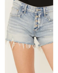 Lucky Brand Women's Light Wash Anchors Away Mid Rise Distressed Shorts 6 Lucky Brand Women's Light Wash Anchors Away Mid Rise Distressed Shorts -Cowgirl Edge Sales 2000388113 412 P2
