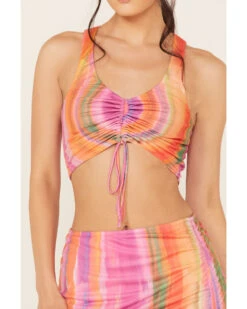 Show Me Your Mumu Women's Hazy Mesh Striped Sleeveless Top -Cowgirl Edge Sales 2000388983 650 P3