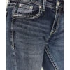 Grace In LA Women's Medium Wash Mid Rise Dream Catcher Pocket Bootcut Jeans