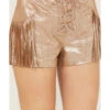 Wonderwest Women's Foiled Suede Shorts