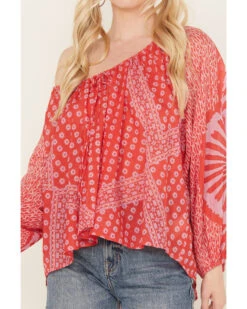 Free People Women's Elena Printed Top -Cowgirl Edge Sales 2000390283 600 P3
