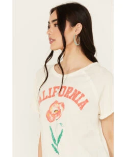 Free People Women's California State Flower Short Sleeve Graphic Tee -Cowgirl Edge Sales 2000390358 103 P2