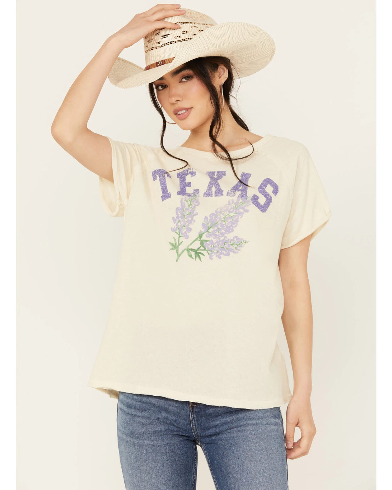 Free People Women's Texas State Flower Short Sleeve Graphic Tee 2 Free People Women's Texas State Flower Short Sleeve Graphic Tee - Image 2
