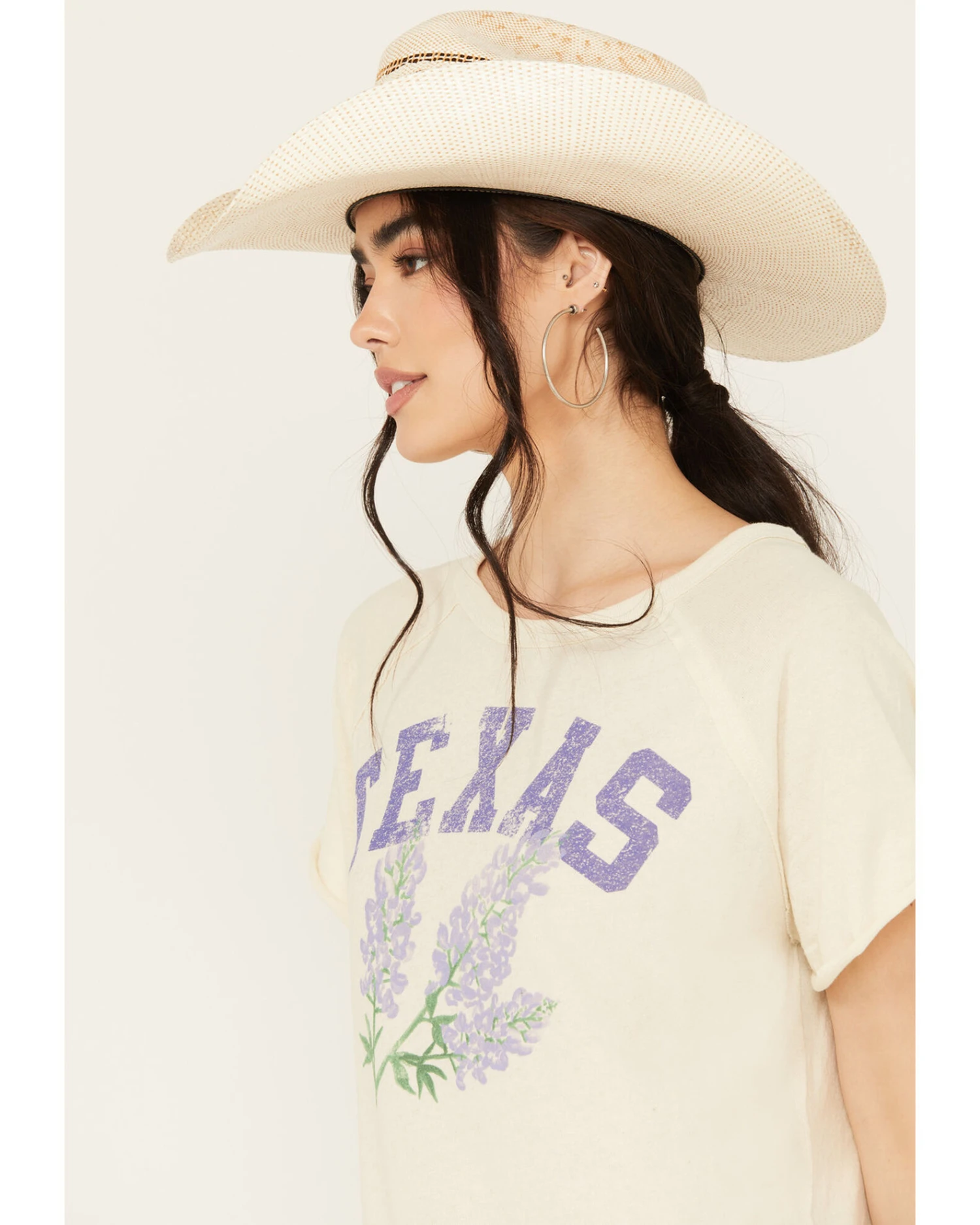 Free People Women's Texas State Flower Short Sleeve Graphic Tee 4 Free People Women's Texas State Flower Short Sleeve Graphic Tee - Image 4