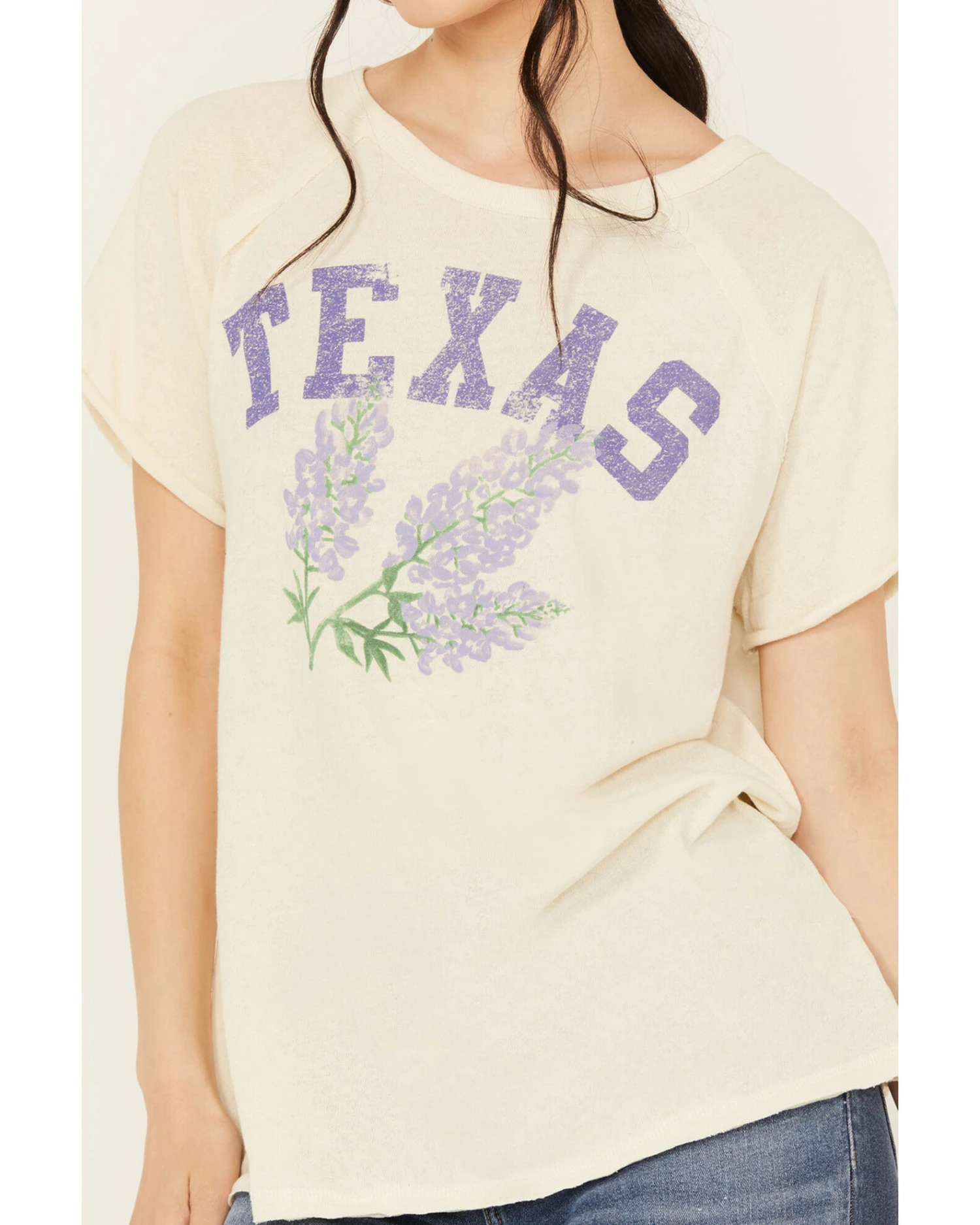 Free People Women's Texas State Flower Short Sleeve Graphic Tee 1 Free People Women's Texas State Flower Short Sleeve Graphic Tee