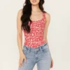 Free People Women's Clean Lines Printed Bodysuit