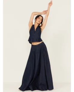 Free People Women's Dark Wash Clean Coastal Denim Set 7 Free People Women's Dark Wash Clean Coastal Denim Set -Cowgirl Edge Sales 2000395773 416 P2